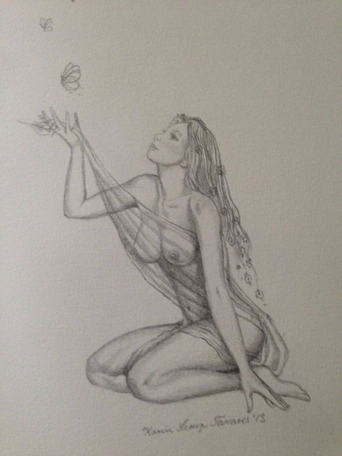 Tegning af gudinden:Persephone.